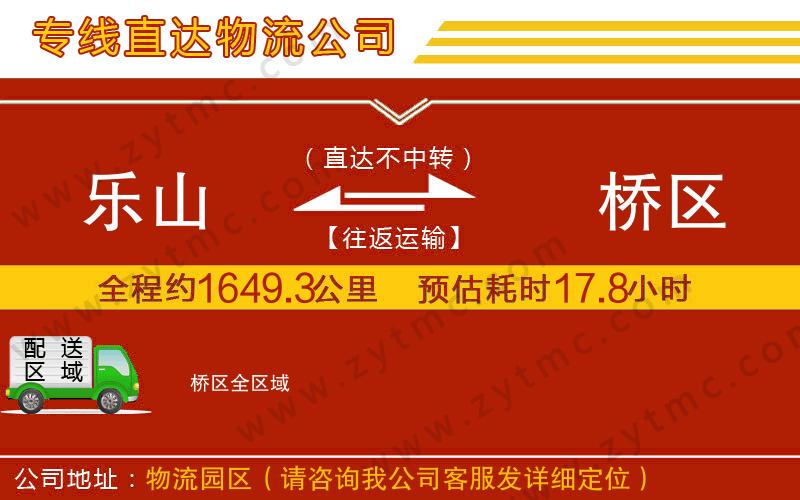 樂(lè)山到埇橋區(qū)物流專線
