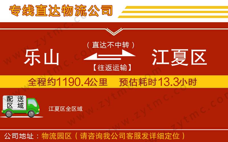 樂(lè)山到江夏區(qū)物流公司