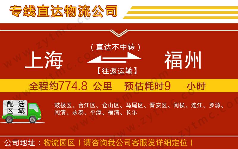 上海到福州物流專線